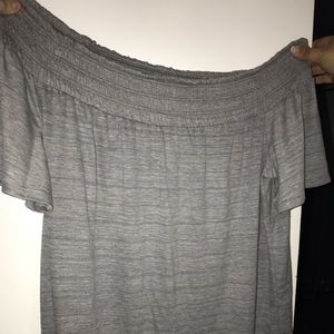 Gray off the shoulder women’s top